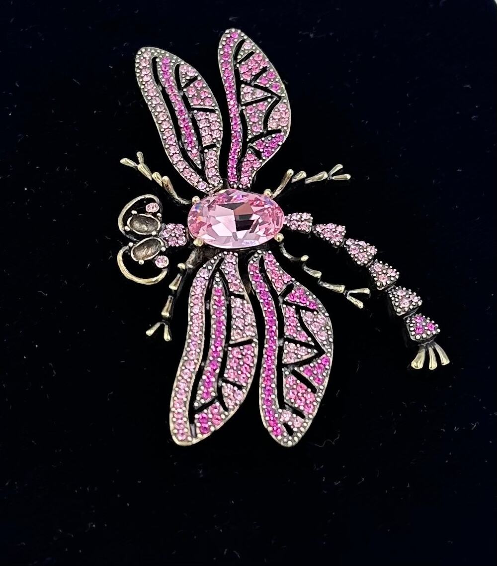 Heidi Daus Trembling Brilliance Crystal Dragonfly Pin Brooch